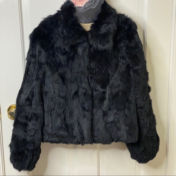 Annabelle Jackets & Blazers - Annabelle New York Black Rabbit Fur Jacket